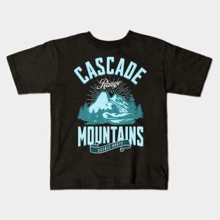 Cascade Mountains Graphic, North Cascades Hiking, Camping Lover Gift, Vacation Holiday Forest for him her woman Kids T-Shirt